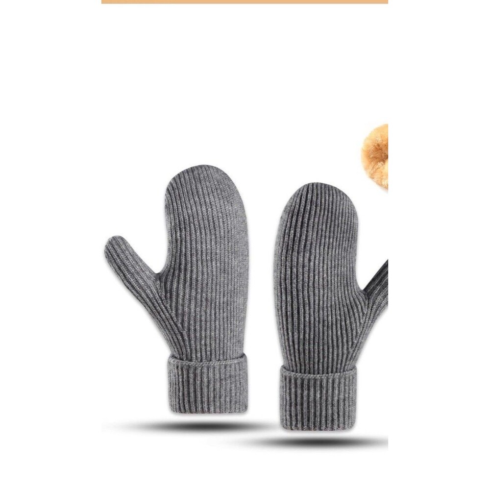Winter Warm Mittens for Women Men-Soft Lining Cozy Stretchy Knit Mittens Doub...